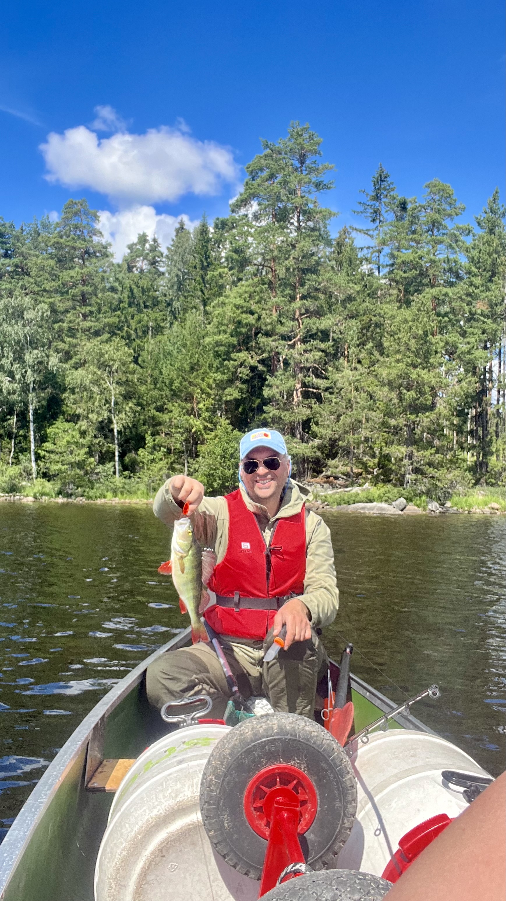 Jan-Erik Kudzus beim Angeln in Schweden